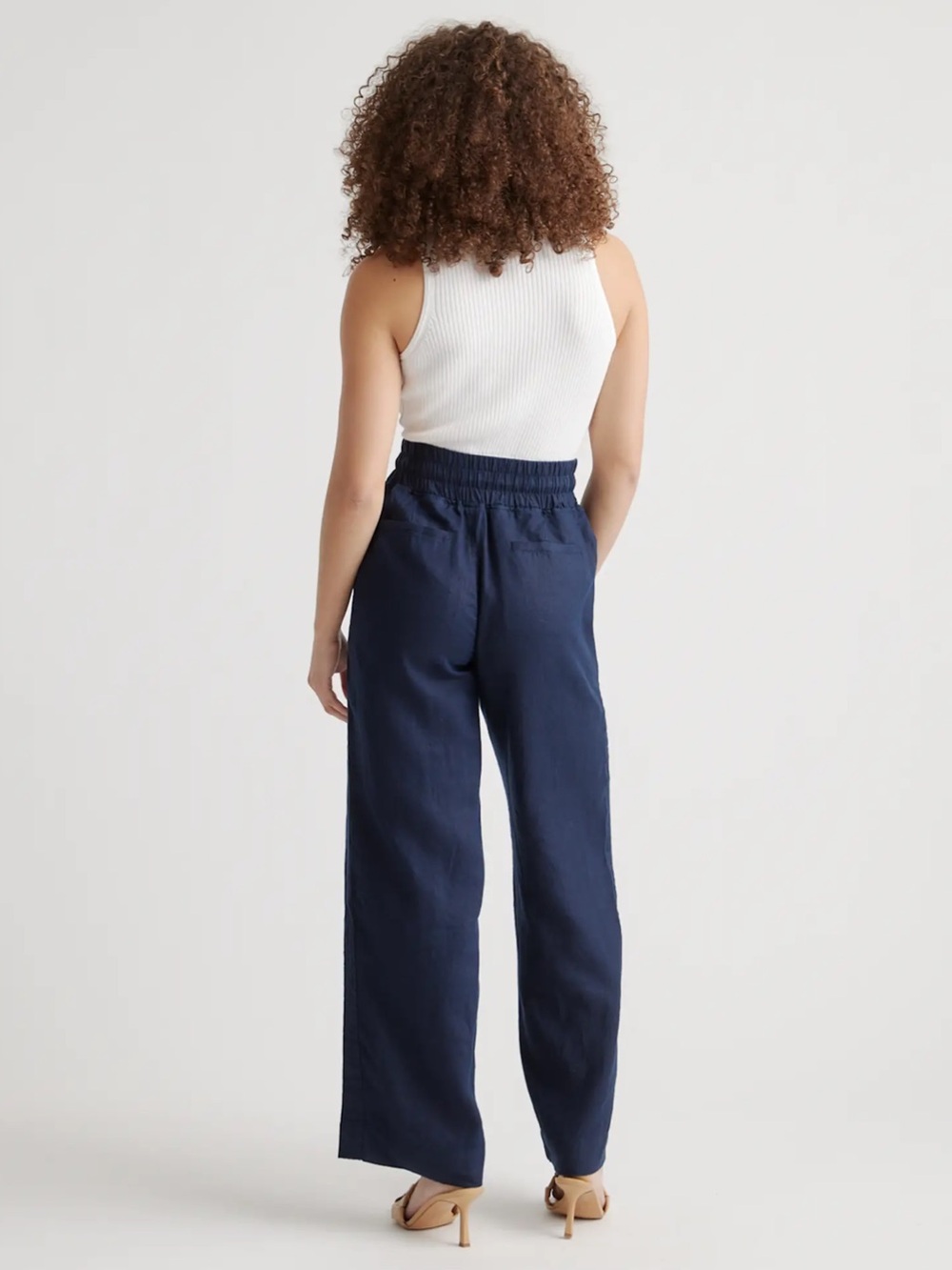 Quince 100% European Linen Wide-Leg Drawstring Pants - Picture 2 of 7